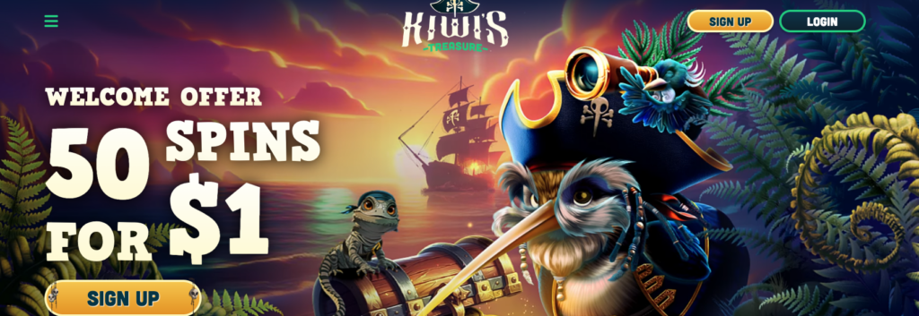 Kiwi Treasure Casino $1 Deposit Casino